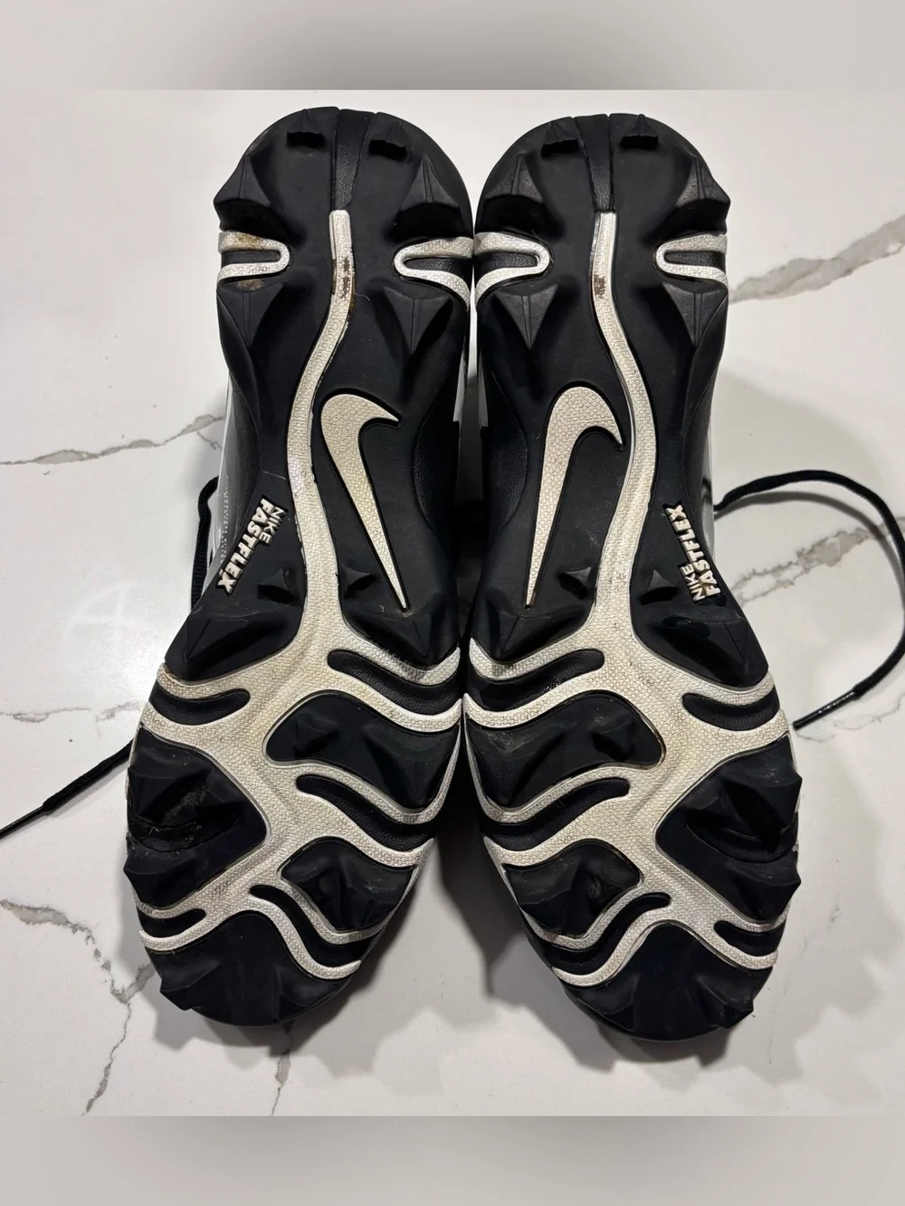 Nike Alpha Fastflex Football Cleats Men’s 10 CV0582-001 Black White Molded Studs